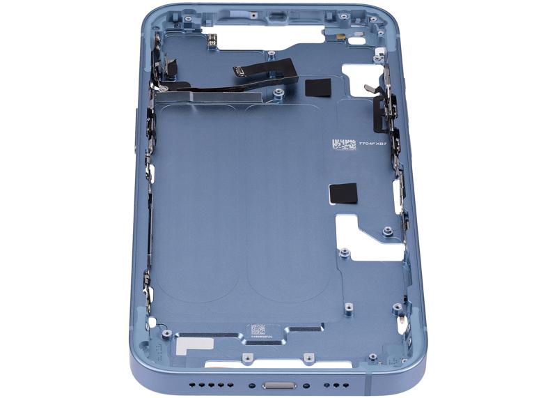 Carcasa intermedia con botones de encendido y volumen para iPhone 14 (Version Internacional) (Azul)