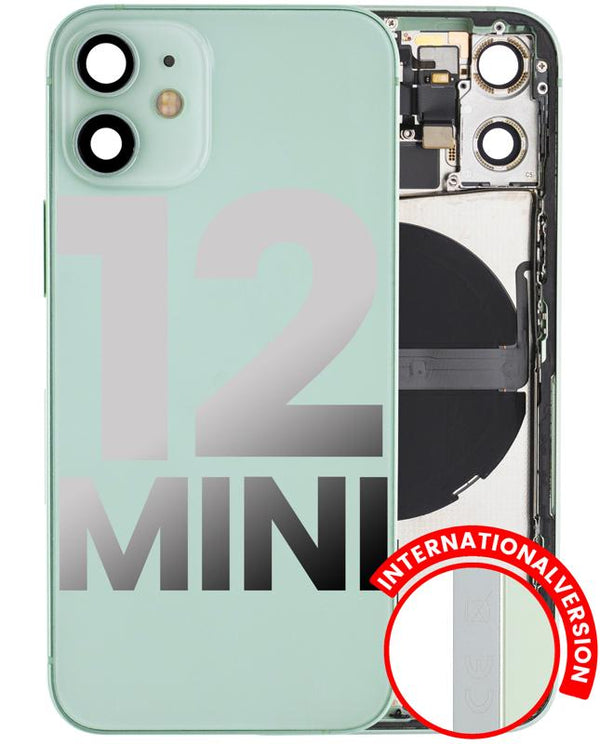 Tapa trasera con pequeños componentes para iPhone 12 Mini (Versión Internacional) (Original Usado: Grado C) (Verde)