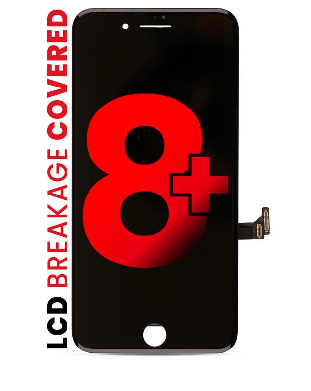 Pantalla LCD para iPhone 8 Plus con placa de acero (Negro)