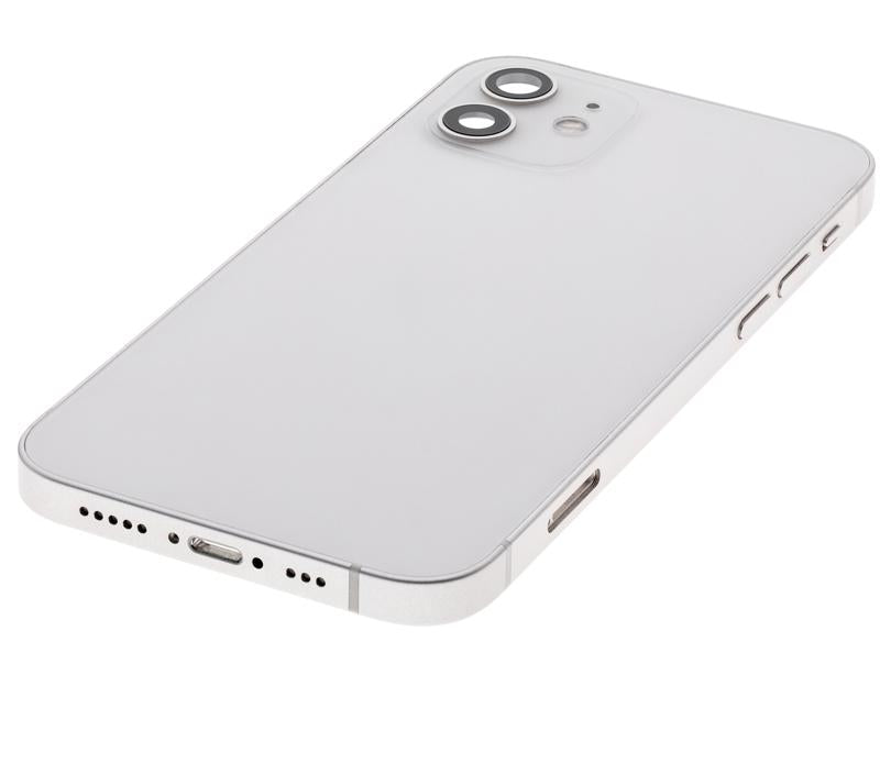 Tapa trasera con componentes pequeños pre-instalados para iPhone 12 (Versión EE.UU.) (Blanco)