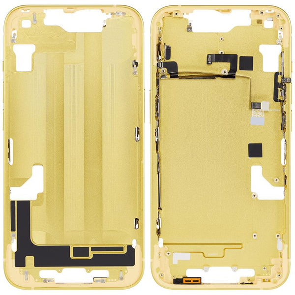 Carcasa media con botones de encendido y volumen para iPhone 14 (Version EE.UU.) (Amarillo)