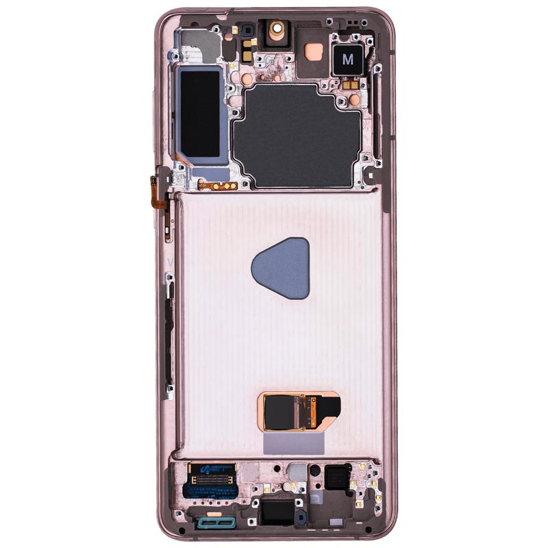 Pantalla OLED con marco para Samsung Galaxy S21 Plus 5G (Fantasma Violeta / Rosa / Dorado)