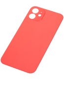 Tapa trasera para iPhone 12 (Rojo) con adhesivo 3M y agujero grande para la camara