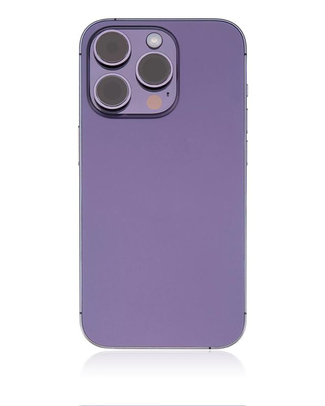 Tapa trasera para iPhone 14 Pro con componentes pequenos preinstalados (Version EE.UU) (Original usado: Grado C) (Morado oscuro)