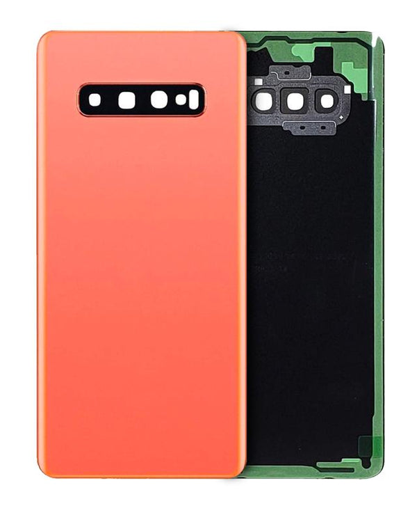 Tapa trasera con lente de camara para Samsung Galaxy S10 Plus (Rosa flamingo)