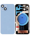 Tapa trasera para iPhone 14 con placa y MagSafe (Azul) sin logo