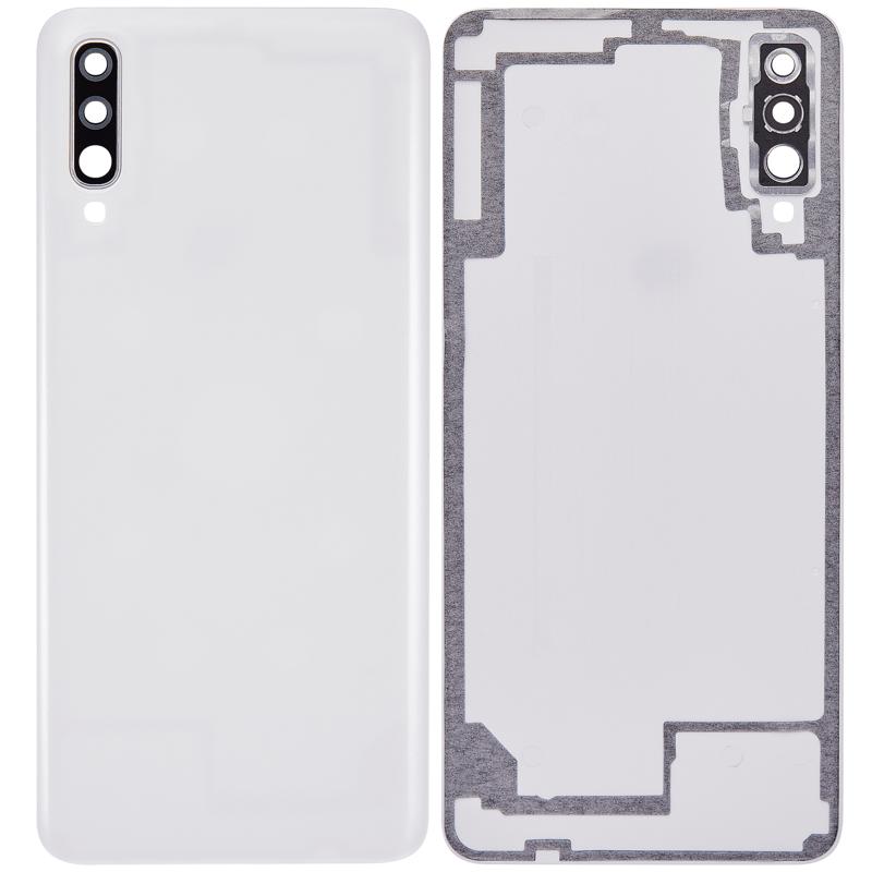 Tapa trasera de vidrio para Samsung Galaxy A70 (A705 / 2019) (Blanco)