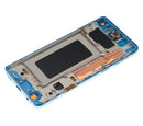 Pantalla LCD con marco para Samsung Galaxy S10 (Sin sensor de huella dactilar) (Azul Prisma)