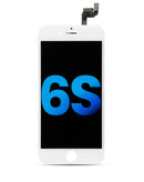 Pantalla LCD para iPhone 6S con placa de acero (Blanco)