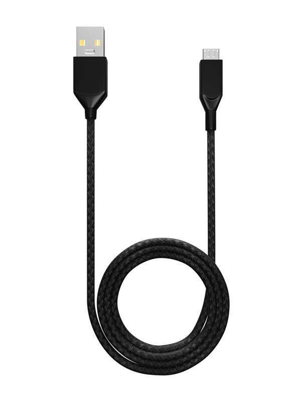 Cable Micro USB a USB Tipo A de 6 pies (AmpSentrix) (Infinity) (Negro)