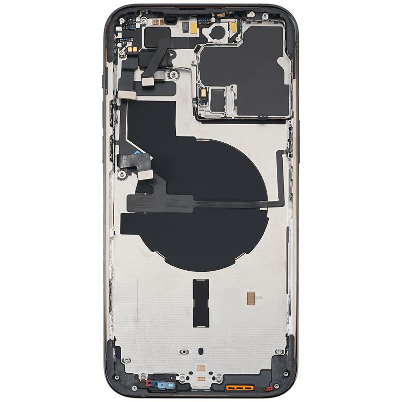 Tapa trasera para iPhone 14 Pro Max con componentes pequenos pre-instalados (Version internacional) (Usada original Grado A) (Negro Espacial)