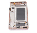 Pantalla LCD con marco para Samsung Galaxy S10 Plus (Sin sensor de huella digital) (Rosa Flamingo)