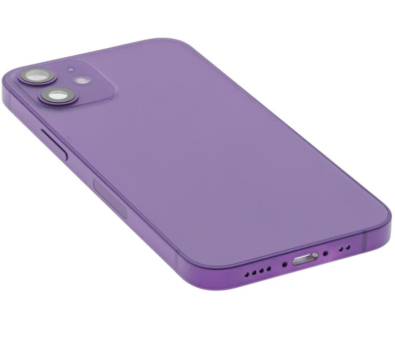 Tapa trasera para iPhone 12 Mini con componentes pequeños pre-instalados (Versión Internacional) (Usada Original Grado A) (Morado)