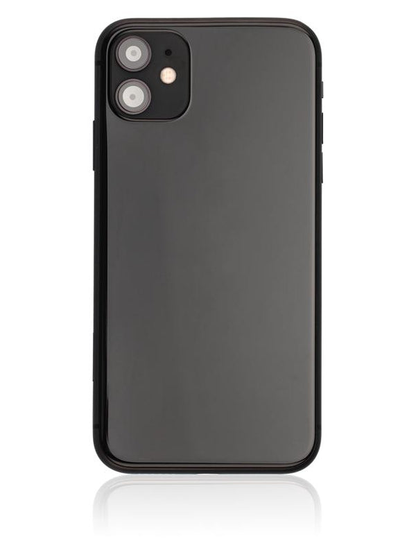 Tapa trasera para iPhone 11 con componentes pequeños pre-instalados (Usada, Grado C) (Negro)