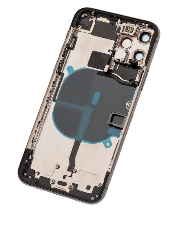 Tapa trasera para iPhone 11 Pro con componentes pequeños pre-instalados (Gris Espacial Mate)