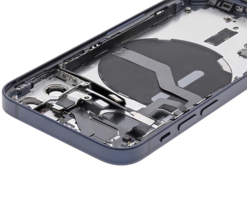 Tapa trasera con componentes pequenos pre-instalados para iPhone 12 Mini (Version EE.UU.) Azul