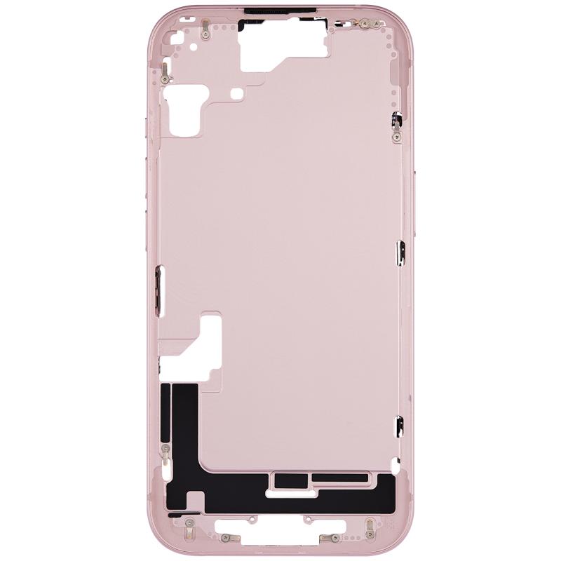 Carcasa media con botones de encendido y volumen para iPhone 15 (Version EEUU) (Rosa) Usada original Calidad A