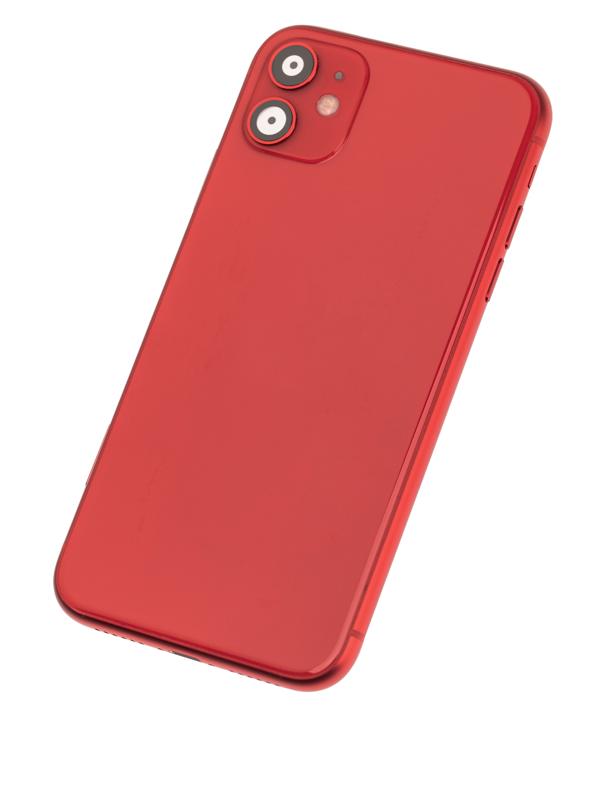 Tapa trasera con componentes pequeños pre-instalados para iPhone 11 (Original) (Rojo)