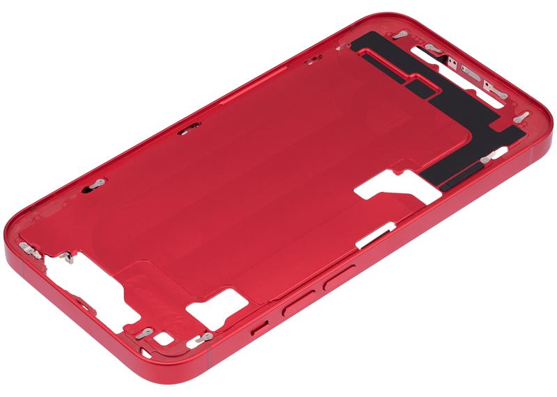 Carcasa intermedia con botones de encendido y volumen para iPhone 14 (Version US) (Rojo)