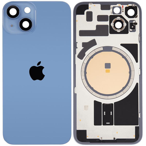 Tapa trasera con placa y magneto MagSafe para iPhone 14 (Azul, original usada grado A)