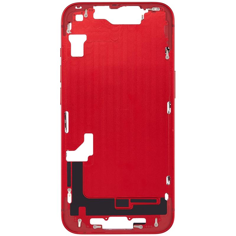 Carcasa intermedia con botones de encendido y volumen para iPhone 14 (Version Internacional) (Rojo)