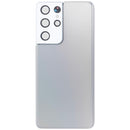 Tapa trasera con lente de camara para Samsung Galaxy S21 Ultra (Original) (Plata fantasma)