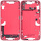 Carcasa media con botones de encendido y volumen para iPhone 14 Plus (Version US) (Original usado: Grado A) (Rojo)