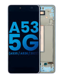 Pantalla LCD con marco para Samsung Galaxy A53 5G (A536 / 2022) sin sensor de huellas dactilares (Incell) (Azul)