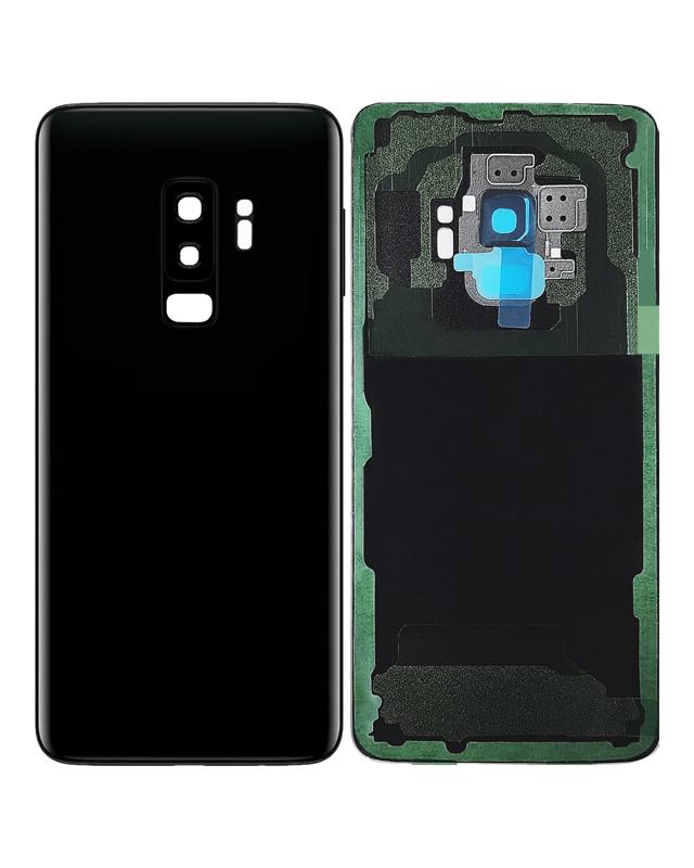 Tapa trasera con lente de camara para Samsung Galaxy S9 original (Negro Medianoche)