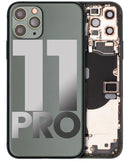 Tapa trasera para iPhone 11 Pro con componentes pequenos pre-instalados (Verde medianoche mate)