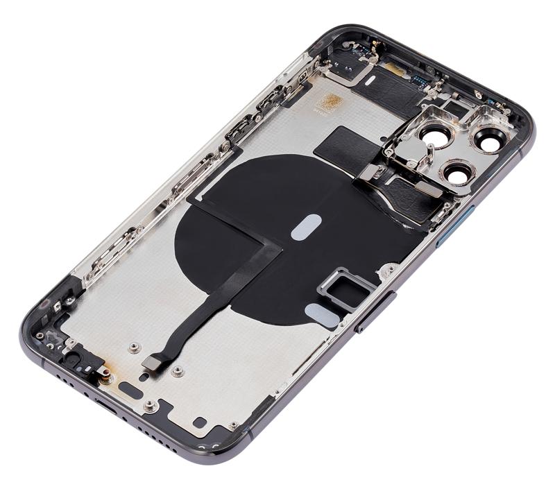 Tapa trasera para iPhone 11 Pro con componentes pequenos pre-instalados (Gris Espacial)