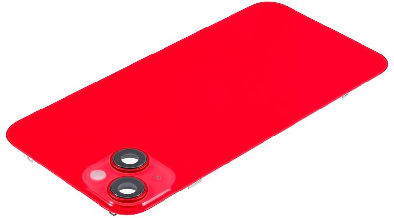 Tapa trasera con placa y iman MagSafe para iPhone 14 Plus roja