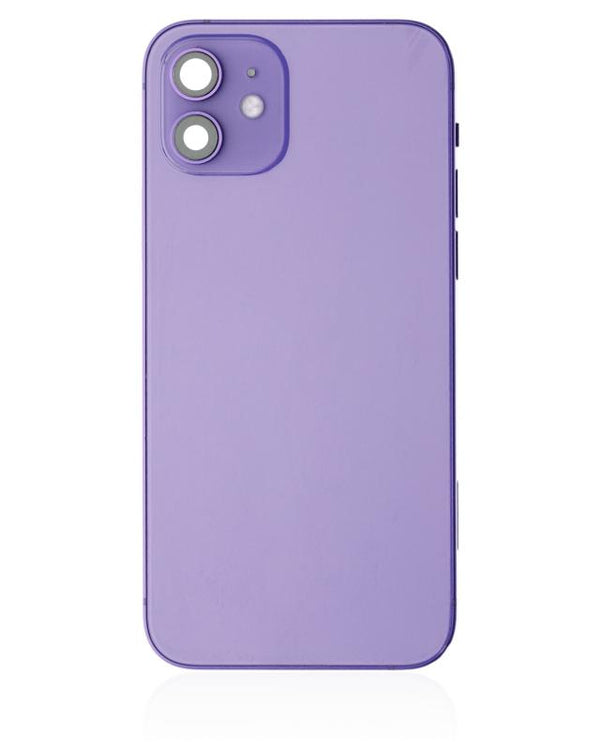 Tapa trasera con componentes pequenos pre-instalados para iPhone 12 (Version US) (Morado)